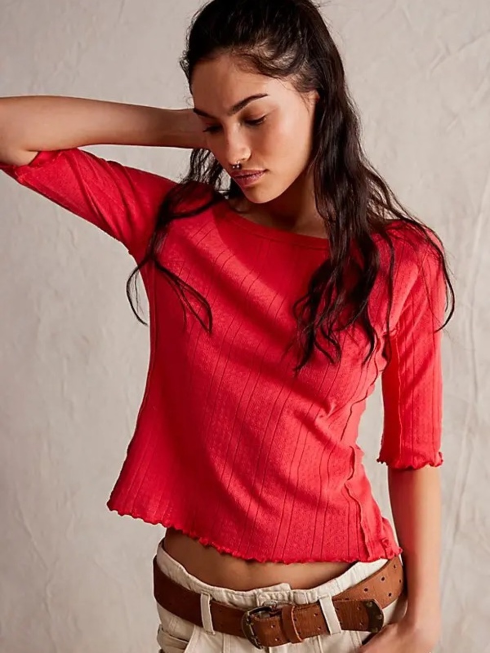 Free People Eyelet Top